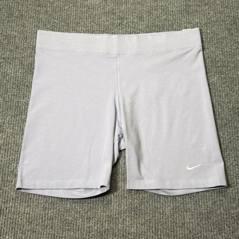 Nike Essential Women 2X Mid-Rise Indigo Haze Wow Bike Shorts DC6949-519 NEW
